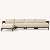 Canapé d'extérieur en aluminium toutes saisons RH Style Matira, structure bronze foncé avec coussins performants