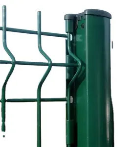 Hochwertige Niedrigpreis-Grills Design Zaun Gebogener 3D-Metall-PVC-beschichteter geschweißter Drahtgitter zaun