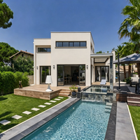 Service de conception architecturale de villas modernes, plan de maison personnalisée à 3 étages avec vue panoramique et piscine