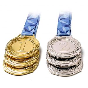 Custom Metal Medal With <b>Polyester</b> <b>Lanyard</b> Marathon Match Zinc Alloy Craft Medal - Product Image 1