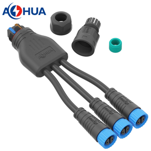 조립 몰딩 와이어 단단 남성 여성 연장 케이블 IP65 방수 LED 전원 커넥터 2 핀 1 ~ 3 - Product Image 2