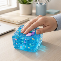 Cube d'eau Ocean Cube de 4 cm, jouet anti-stress à récupération lente