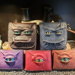 Sac a femme principale unico genuino unisex porta carte di dimensioni mini pieghevole in pelle portafoglio borsa di lusso custom design tasca per occhi - Product Image 6