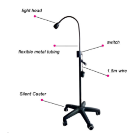 Lámpara de Examen Médico LED, Portátil, Móvil, con Soporte, Mini Lámpara, Lámpara de Examen para Hospital y Clínica - Product Image 5