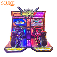Machine de course moto 2 joueurs de 32 pouces, simulateur de jeu d'arcade à monnayeur pour parcs d'attractions et centres de jeux - Vente en gros