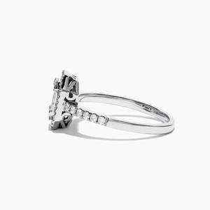 Anello a Forma di T con Cristalli Taglio Quadrato per Donne, Dettagli in Pavé, Elegante Accessorio di Moda per Uso Quotidiano - Product Image 3