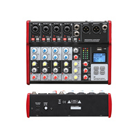 Accuary Pro Audio MES6 Professional 4 canaux DJ Mini Audio Mixer Player Sound Mixer Application USB pour clubs