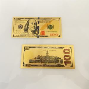 Dollar Gedenkbanknoten Geld Goldfolie 24k Gold Banknote für Geschenksammlung, Dollar 100 Goldfolien-Banknoten - Product Image 5