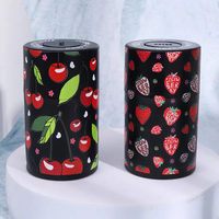 Boîte de rangement scellée sous vide Portable Creative Fruit Pattern Odor-proof and Humidity-proof Smoking Accessories Daily Storage Jar