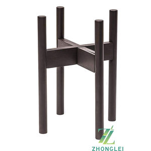 Usine de bambou Stand <span class=keywords><strong>Support</strong></span> De <span class=keywords><strong>Jardinière</strong></span> Marron Foncé Intérieur Extérieur avec Pot De Fleur Coaster <span class=keywords><strong>Réglable</strong></span> Largeur 8-12 Pouces - Product Image 2