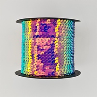 Paillettes PET en stock pour DIY, fabrication artisanale, résistantes aux hautes températures, électroplaquées, rondes, 5-6mm
