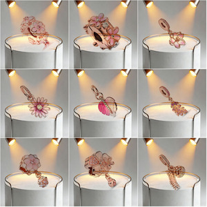 Set de Cuentas de Plata S925ALE de Alta Calidad al por Mayor, Cuentas de Plata y Oro Rosa para <span class=keywords><strong>Abalorios</strong></span> DIY de Margaritas y Magnolias, Regalos para Mujer - Product Image 6