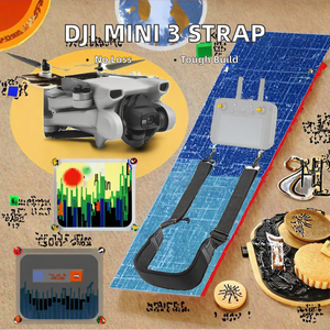 Bán buôn PU Neoprene đen cổ dây đeo vai vành đai gắn kết cho DJI mini 3 PRO <span class=keywords><strong>RC</strong></span> điều khiển từ xa Chống mất bay không người lái phụ kiện - Product Image 4
