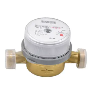 DN15 Household Brass Water Meter Single Jet Magnet Stop Cheap Horizontal Installation
