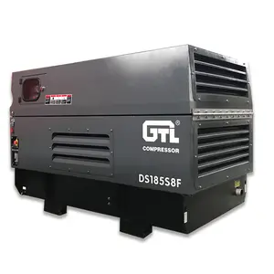 GTL 185cfm 5.18m3/min 8bar 116psig Diesel Compressor 185cfm Parafuso Portátil Air Compressor