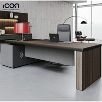Scrivania Workstation per 4 Persone, Tavolo Direzionale in Legno MFC per Progetti Commerciali e Studi