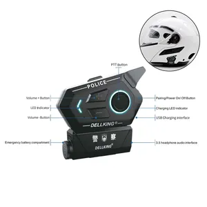 Auricolare Bluetooth senza fili per casco M8 per moto con 500 metri citofono gestione delle chiamate e conversazione Radio bidirezionale