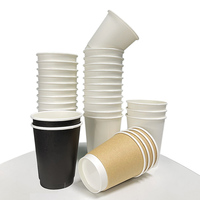 Gobelets à café en papier 12 oz, lot de 100, blancs, jetables, résistants à la chaleur, avec doublure anti-fuite, pour la maison, le bureau, les fêtes, les voyages