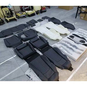 Set Completo di Coprisedili in Pelle per <span class=keywords><strong>Audi</strong></span> <span class=keywords><strong>A3</strong></span>, <span class=keywords><strong>Sedili</strong></span> S Migliorati per 5 Posti Anteriori e Posteriori - per Modelli Crown E Class Serie 7 - Product Image 4