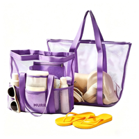 Sac de natation en filet haute densité, bandes de sécurité réfléchissantes, pieds en plastique renforcés, bordure en nylon résistant aux déchirures, séchage rapide