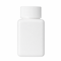Flacon d'échantillon solide en plastique HDPE blanc de 15-200 ml, flacon pour compléments alimentaires, capsules, médicaments, pilules, appâts