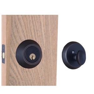 Offre Spéciale – Ensemble de Serrures à Mortaise pour Porte d'Entrée, Design Simple, Couleur Bronze, avec Poignée en Laiton - Product Image 3