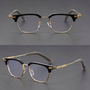 Monturas de Gafas Ligeras Clásicas Retro 2025 con Logotipo Personalizado, Gafas Cuadradas de Metal con Protección Anti Luz Azul para Hombre - Product Image 2