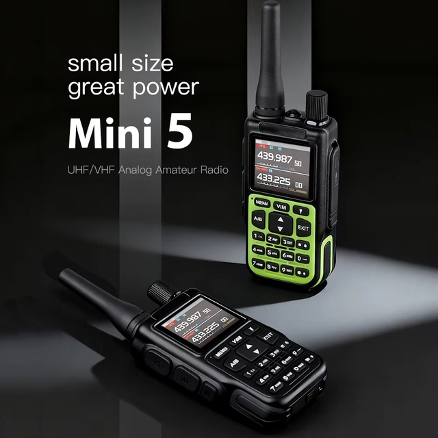 Baofeng UV-5R Mini Dual-Band Two-Way for Mini Size Radio 2/5 Watt Sport Analog Walkie Talkie with 5km Range FCC