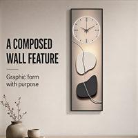 Horloge murale abstraite en miroir, panneau noir beige, art géométrique pour entrée, salon, hôtel, design d'intérieur moderne