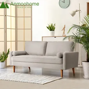 Küçük kanepeler kumaş Loveseat kanepe 2 kişilik küçük alan 2 atmak yastık BedroonLiving odası için fit