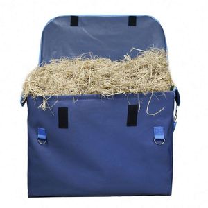 Sac à foin pour cheval en toile Oxford à grande capacité, à alimentation lente, pour le stockage et le transport, avec sangle réglable - Product Image 2
