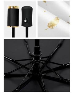 Custom Logo Luxury Eco-friendly <b>Windproof</b> Folding <b>Umbrella</b> Automatic Open Close Portable Travel Business Promotional Gift - Product Image 3