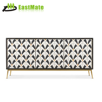 Console contemporaine en bois massif durable pour hall d'hôtel et décoration et rangement de salon moderne