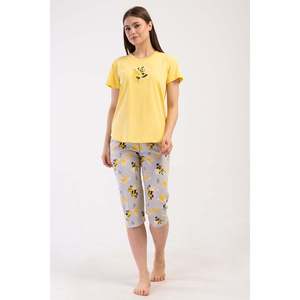 Combinaison de nuit ovale à manches courtes et col rond pour femmes - Product Image 4