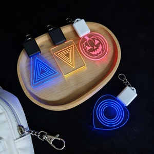 Ruiliang Acrylic Light Up <b>Keychain</b> 15 Color Cartoon Pendant <b>Anime</b> Gift Peripheral Charm Cultural Creative Logo Advertising Gift - Product Image 2