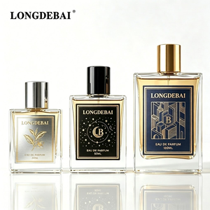 Flacon de parfum personnalisé style <span class=keywords><strong>Victor</strong></span>, certifié, 30ml 50ml 100ml, flacon de parfum vide carré transparent en verre avec bouchon - Product Image 1