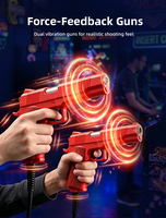 Funspaces Commercial Two Players Coin Operated Memory Matching Fiberglass English Video Shooting Arcade Game Machine 1 Year