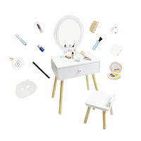 Coiffeuse en forme de trèfle à quatre feuilles, multifonctionnelle, expérience riche, éclairage tactile, jeu de simulation pour enfants