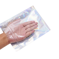 Pochette d'emballage en plastique refermable avec Logo, anti-odeur 3.5, fermeture éclair, sacs holographiques en Mylar