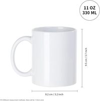 Mug Keramik Putih 11oz Grosir, Bulat Polos Porselen untuk Sublimasi dengan Logo Personal untuk Minum