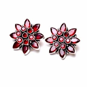 Oxidized <b>Silver</b> Brass <b>Earrings</b> <b>for</b> <b>Women</b> Jewelry Gift <b>for</b> her - Product Image 1