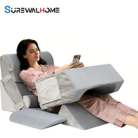 SUREWALHOME Ensemble de 9 coussins orthopédiques en forme de cale, pour après une opération, pour lire ou regarder la télévision en position assise au lit