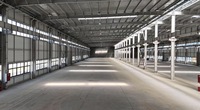Atelier économique en structure métallique, hangar industriel à un étage, bâtiment métallique préfabriqué, hall d'usine, entrepôt rapide à construire