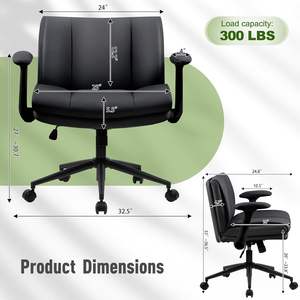 Chéo ghế với Flip-up armrests da, bắt chéo chân ghế văn phòng trên bánh xe - Product Image 2