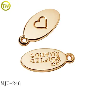Bracciale personalizzato inciso all'ingrosso collana di forma ovale accessorio logo oro ciondolo in metallo gioielli pendenti ciondoli pendenti
