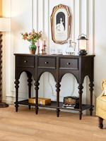 Amerikanischer Landhausstil Massivholz-Eingangsbereich-Schrank Minimalistisches Vintage-Sideboard Wohnzimmer-Konsolentisch Sofatisch Dekorativ