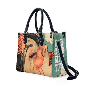 Borse a Tracolla in Pelle Impermeabili Pieghevoli di Alta Qualità per Donne, Design '<span class=keywords><strong>I</strong></span> <span class=keywords><strong>Am</strong></span> Girl' Stampato, Borsa Messenger Personalizzata per Affari - Product Image 1