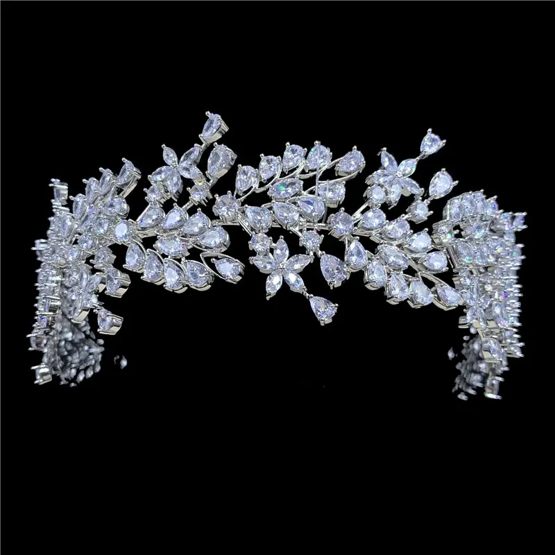 Bandeau de mariée en Zircon coloré, brillant, en pierre CZ, cadeau de demoiselle d'honneur, RE3660