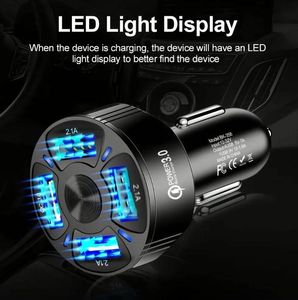 High Quality QC3.0 Mobile Phone Fast Car Charger 4 Port USB for iPhone for For <b>Samsung</b> Tablet USB Charger Quick Charge - Product Image 5