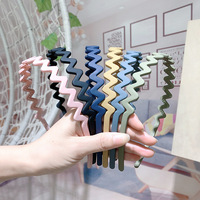 PDANY Vente en gros cerceau de cheveux de couleur unie tendance unisexe bandeaux de cheveux bruns noirs accessoires de cheveux en plastique ondulés pour femmes